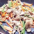 hakobetet's cooksnap of when they made お弁当にも❤豚バラ&隠元のごまマヨ炒め♬.