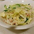 kumi3737's cooksnap of when they made 簡単寿司酢とごま油の白菜かにかまサラダ☆.