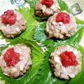 なかたさ's cooksnap of when they made ジューシー蒸し団子梅しそ風味♪.