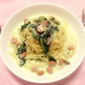 りなたろ0913's cooksnap of when they made 5分で完成！ツナとほうれん草の豆乳パスタ.