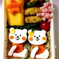 ☆いちごのしらゆき☆'s cooksnap of when they made キャラ弁♪型ぬきで簡単おすわりクマちゃん.