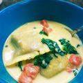 SlothWoman's cooksnap of when they made ラビオリの軽いトマトクリームソース.