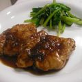 くまんぼう's cooksnap of when they made 豚ヒレ肉　バルサミコわさびソース.