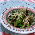 赤い電話's cooksnap of when they made ☆オクラきゅうり茗荷のピリ辛海苔和え☆.