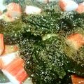 ショコラスペシャル's cooksnap of when they made 金時草のカニカマ♪酢の物.