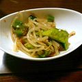 kaeかえちゃん's cooksnap of when they made 包丁なしのおつまみナムルもやし胡瓜オクラ.