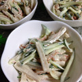 rerenママ's cooksnap of when they made 簡単★キュウリとちくわのマヨ胡麻サラダ.