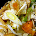 hatotokei's cooksnap of when they made 厚揚げと白葱のオイスター炒め丼.