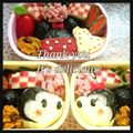 appletwins's cooksnap of when they made 【キャラ弁】ミッキー♡ミニー&プーさん.