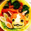 ＊Okayim＊'s cooksnap of when they made キャラ弁 妖怪ウォッチジバニャン弁当.