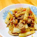みょうみょう9319's cooksnap of when they made ご飯が進む！豚肉と長芋の甘辛炒め。.