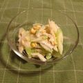 kashu652's cooksnap of when they made 筋取り不用☆セロリとコーンの胡麻味サラダ.