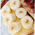 のん♪♪のん's cooksnap of when they made 完熟バナナトースト.