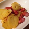 Tomomims's cooksnap of when they made クレソルで♡ポテトとウインナーのソテー.