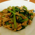 やんちゃんかおちゃん's cooksnap of when they made 小松菜ひき肉炒め.