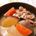 りすちゃんくまちゃん's cooksnap of when they made 美味しい☆さつま芋の豚汁.