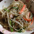 パフェうさこ's cooksnap of when they made 節約(^^)おつまみ♬白滝➕モヤシ炒め♬.