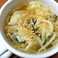 こはる・▽・'s cooksnap of when they made １０分で♬簡単☆餃子スープ.