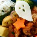 クックG5FGY3☆'s cooksnap of when they made ハロウィン弁当に! かまぼこおばけ.