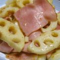 Rick_t's cooksnap of when they made レンコンとベーコンの炒め物.