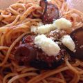 ラブにゃんこ's cooksnap of when they made トマト缶で簡単☆なすとトマトのパスタ.