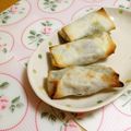 komutatata's cooksnap of when they made 春巻きの皮で♬おつまみ☆スティック餃子.