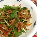 雪乃麻子's cooksnap of when they made 水菜ときんぴらごぼうのエスニックサラダ☆.