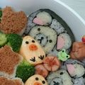 うりしお's cooksnap of when they made キイロイトリ☆キャラ弁のおかず.