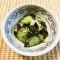 にきけん's cooksnap of when they made キュウリとワカメの酢の物おろし和え.