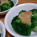 cafe-cafe's cooksnap of when they made ブロッコリーの七味酢味噌がけ.