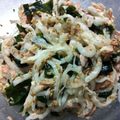 megchano's cooksnap of when they made 大根とわかめとツナのゴマネーズ★サラダ.