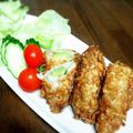 かなぼっち's cooksnap of when they made アボガドの肉巻きクリスピーカツ.