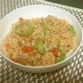 2児ママみきてぃ's cooksnap of when they made 沖縄のストゥー缶で♪簡単ヘチマのリゾット.