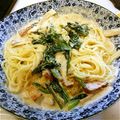 natuyagi's cooksnap of when they made 簡単☆小松菜とベーコンのクリームパスタ.