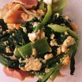 料理勉強中で's cooksnap of when they made 簡単一番☆小松菜とベーコンの卵炒め.