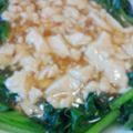 ゆちちくんママ♪'s cooksnap of when they made 小松菜のふあふあ豆腐餡かけ.