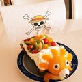 愛絆子's cooksnap of when they made キャラケーキ　ワンピース　誕生日に☆彡.