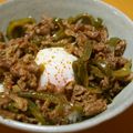 chiyotake's cooksnap of when they made ✿チーズでコク旨♡スパイシー牛丼✿.