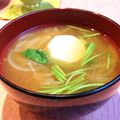 maytan555's cooksnap of when they made みぶ菜と里芋の味噌汁.