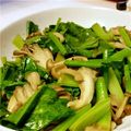 かえるとくま's cooksnap of when they made 舞茸小松菜山椒バター炒め.