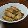 lemonpop_y's cooksnap of when they made ✿オクラちくわの豚肉巻きDE甘酢たれ✿.