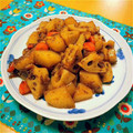 カピバラ55's cooksnap of when they made 大根と蓮根の炒め煮　ひき肉あんかけ.