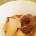 usaco：'s cooksnap of when they made お安いサバ味噌缶と大根で「サバ味噌煮」.