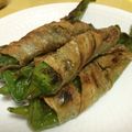 hojiyoshi's cooksnap of when they made 万願寺とうがらしの豚バラ肉巻き❣.