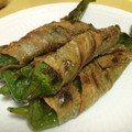 hojiyoshi's cooksnap of when they made 万願寺とうがらしの豚バラ肉巻き❣.