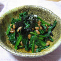 9632kinako's cooksnap of when they made 簡単！ほうれん草のおひたし納豆和え.