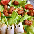 もろかっちょ's cooksnap of when they made どんぐりソーセー人と木の子のホットサラダ.