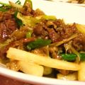 ゆずゆmama's cooksnap of when they made 牛肉と山芋のさくさくオイスターソース炒め.