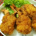 クックマミーM's cooksnap of when they made 中からたまご～ エビフライ.