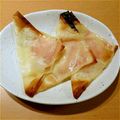 ルンルン1126's cooksnap of when they made 簡単★シュウマイの皮でパリパリハムチーズ.